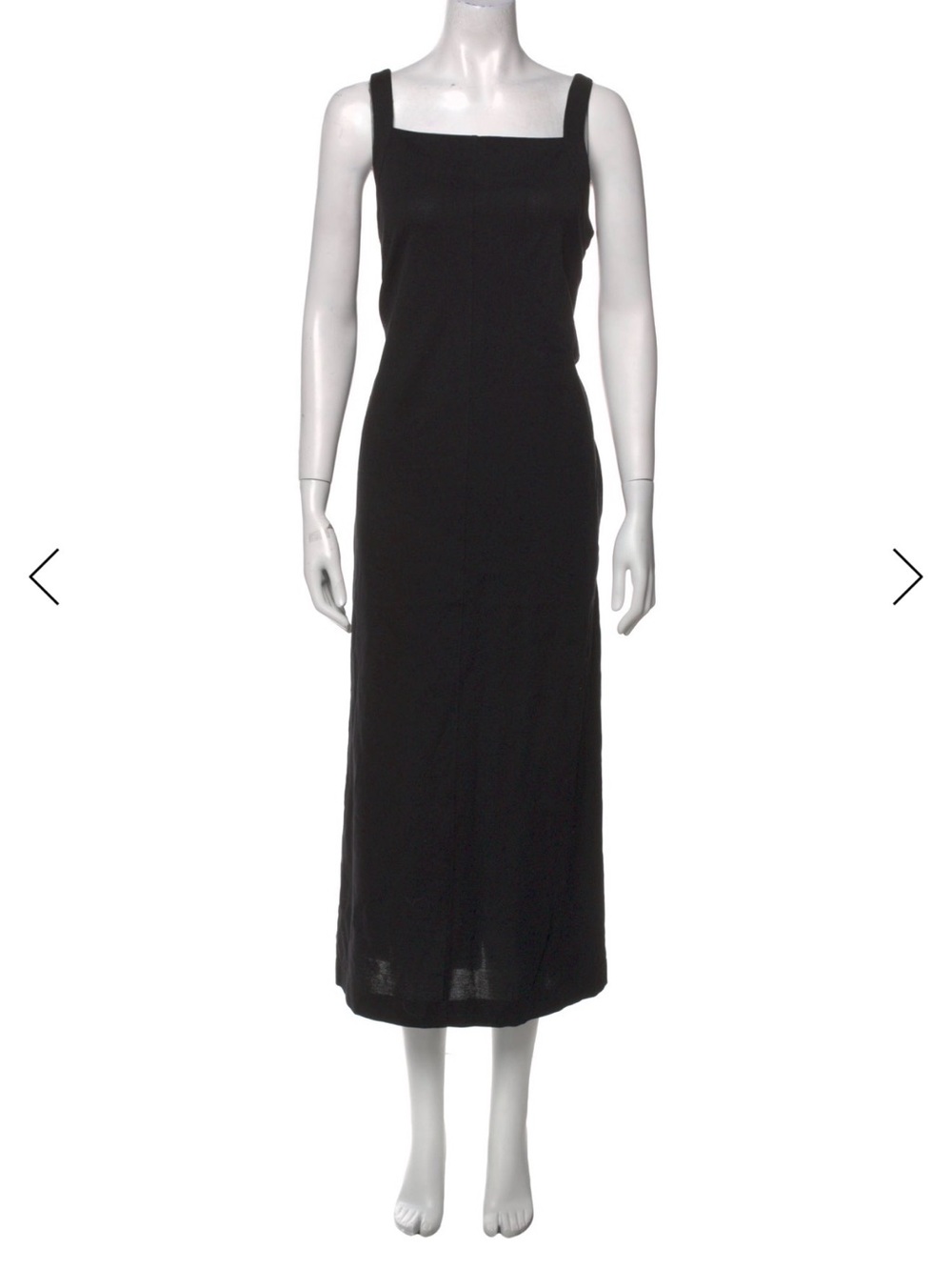 Max Mara Leisure Classic Black Square-Neck Maxi Dress